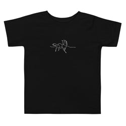 Embroidered Running Horses Toddler Tee