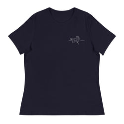 Embroidered Running Horses Women's Relaxed T-Shirt